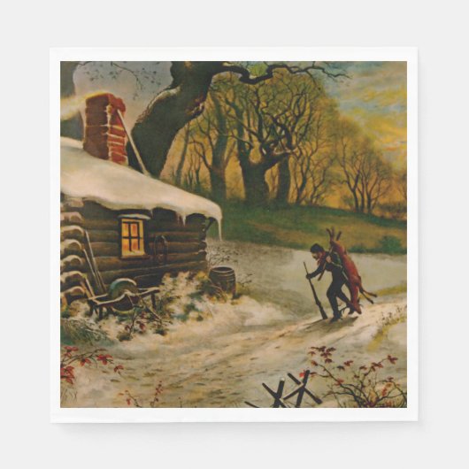 Weihnachten des Backwoodsman Serviette (Vorderseite)