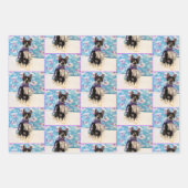 Weihnachten des Cowboys - Katze / Kitten Wrapping  Geschenkpapier Set (Vorderseite)