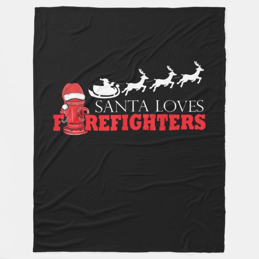 Weihnachten des Feuerwehrmanns Weihnachtsgeschenke Fleecedecke (Vorderseite)
