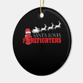 Weihnachten des Feuerwehrmanns Weihnachtsgeschenke Keramik Ornament (Links)