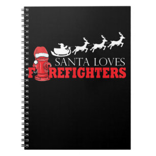 Weihnachten des Feuerwehrmanns Weihnachtsgeschenke Notizblock