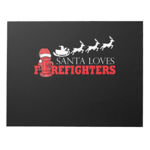 Weihnachten des Feuerwehrmanns Weihnachtsgeschenke Notizblock