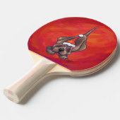 Weihnachten des Hundes auf Rot Tischtennis Schläger (Vorderseite)