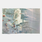 Weihnachten des Jahrgangs, Menschen gehen in die K Handtuch (Horizontal)