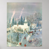 Weihnachten des Jahrgangs, Menschen gehen in die K Poster (Vorne)