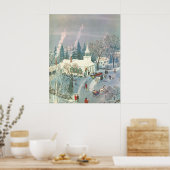 Weihnachten des Jahrgangs, Menschen gehen in die K Poster (Küche)