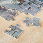 Weihnachten des Jahrgangs, Menschen gehen in die K Puzzle (Seite)