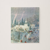 Weihnachten des Jahrgangs, Menschen gehen in die K Puzzle (Vertikal)