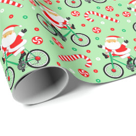 Weihnachten des Kreativen Radfahrers Geschenkpapier