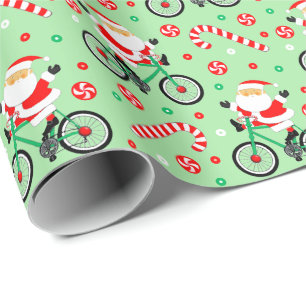 Weihnachten des Kreativen Radfahrers Geschenkpapier