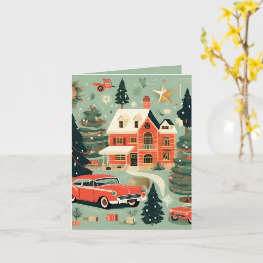 Weihnachten des Mittelalters Karte (Gelbe Blume)