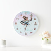 Weihnachten des Nutcracker Dark Skin Dance Ballet Große Wanduhr (Zuhause)