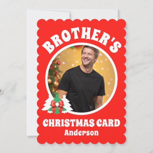 Weihnachten des personalisierten Bruders im Foto (Vorderseite)