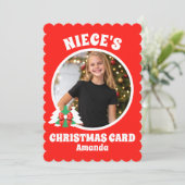 Weihnachten des personalisierten Fotos (Stehend Vorderseite)