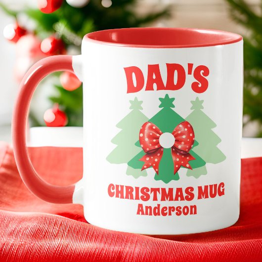 Weihnachten des personalisierten Vaters Tasse