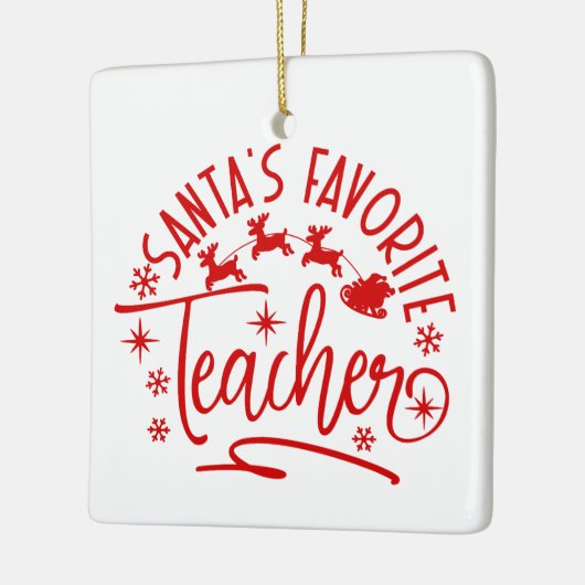 Weihnachten des personalisierten Weihnachtsmeister Keramikornament (Links)