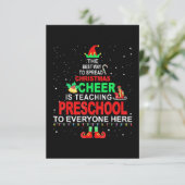 Weihnachten des Preschool-Lehrers Karte (Stehend Vorderseite)