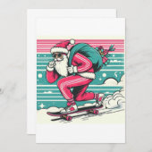 Weihnachten des Skateboardens Einladung (Vorne/Hinten)