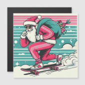 Weihnachten des Skateboardens Magnetkarte (Vorne/Hinten)