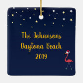 Weihnachten des Snowvogels Keramikornament (Rückseite)