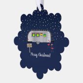 Weihnachten des Snowvogels Ornament Karte (Linke Ecke)