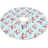 Weihnachten des Sportfans Polyester Weihnachtsbaumdecke (Schrägansicht)