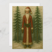 Weihnachten des Vaters in der Weihnachtskarte des (Vorne/Hinten)