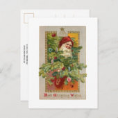 Weihnachten des Vaters mit dekorierter Tree & Star Postkarte (Vorne/Hinten)