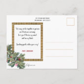 Weihnachten des Vaters mit dekorierter Tree & Star Postkarte (Rückseite)