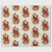 Weihnachten des Vaters mit dem TOYS GIFT Wrapping  Geschenkpapier (Flach)