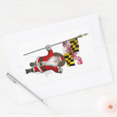 Weihnachten des Vaters mit der Flagge von Maryland Rechteckiger Aufkleber (Umschlag)