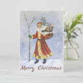 Weihnachten des Vaters, Spaziergang in der Schnee- (Stehend Vorderseite)