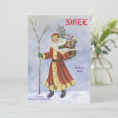 Weihnachten des Vaters, WEIHNACHTEN Geburt Christi Einladung (Stehend Vorderseite)