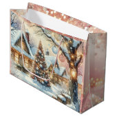 Weihnachten des Weißen Volkes Große Geschenktüte (Vorderseite Schrägansicht)