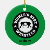 Weihnachten des weltbesten Ringers-Wrestlings Keramik Ornament (Vorne)