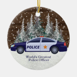 Weihnachten des weltgrößten Polizeibeamten Keramik Ornament