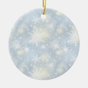 Weihnachten,Design,weiß,Schneeflocken,leicht,grau, Keramik Ornament