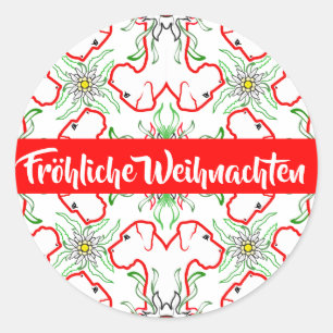 Weihnachten Deutsche Dogge Runder Aufkleber