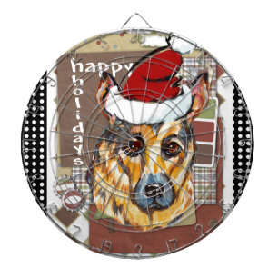 WEIHNACHTEN DEUTSCHER SCHÄFERHUND DARTSCHEIBE