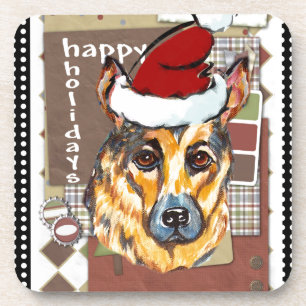 WEIHNACHTEN DEUTSCHER SCHÄFERHUND UNTERSETZER