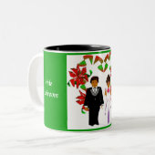 Weihnachten/Dezember Grüner Polterabend I Tasse (Vorderseite Links)