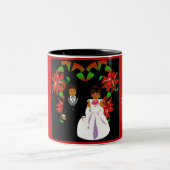Weihnachten/Dezember Roter Polterabend Tasse (Mittel)