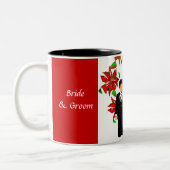 Weihnachten/Dezember Roter Polterabend Tasse (Links)