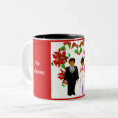 Weihnachten/Dezember Roter Polterabend Tasse (Vorderseite Links)