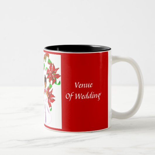 Weihnachten/Dezember Roter Polterabend Tasse (Rechts)