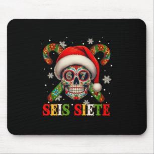 Weihnachten Dia De Los Muertos Zucker-Schädel Seis Mousepad