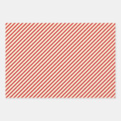 Weihnachten Diagonal Streifen Olivenweg Rot Geschenkpapier Set (Vorderseite 3)