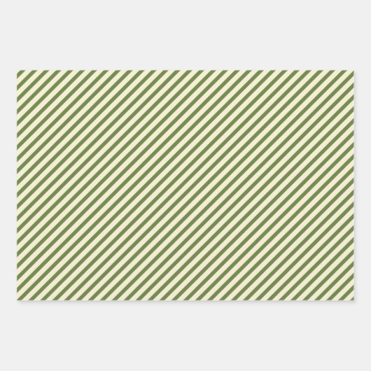 Weihnachten Diagonal Streifen Olivenweg Rot Geschenkpapier Set (Vorderseite 2)