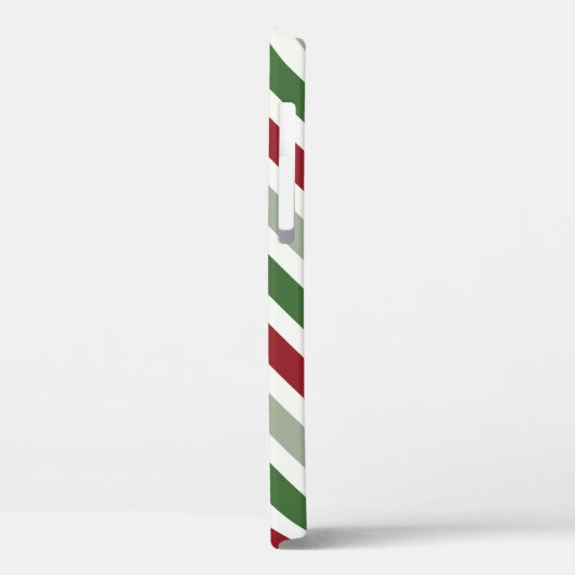Weihnachten Diagonal Stripes Candy Cane Geschenkmu Case-Mate iPhone Hülle (Rückseite / Links)