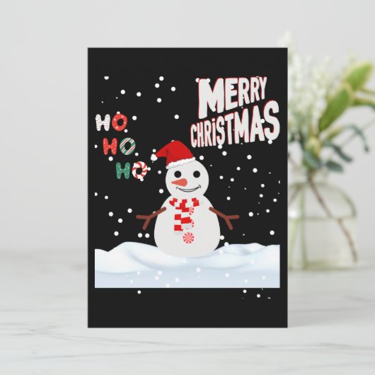 Weihnachten Die Einladung des Schneemanns (Stehend Vorderseite)